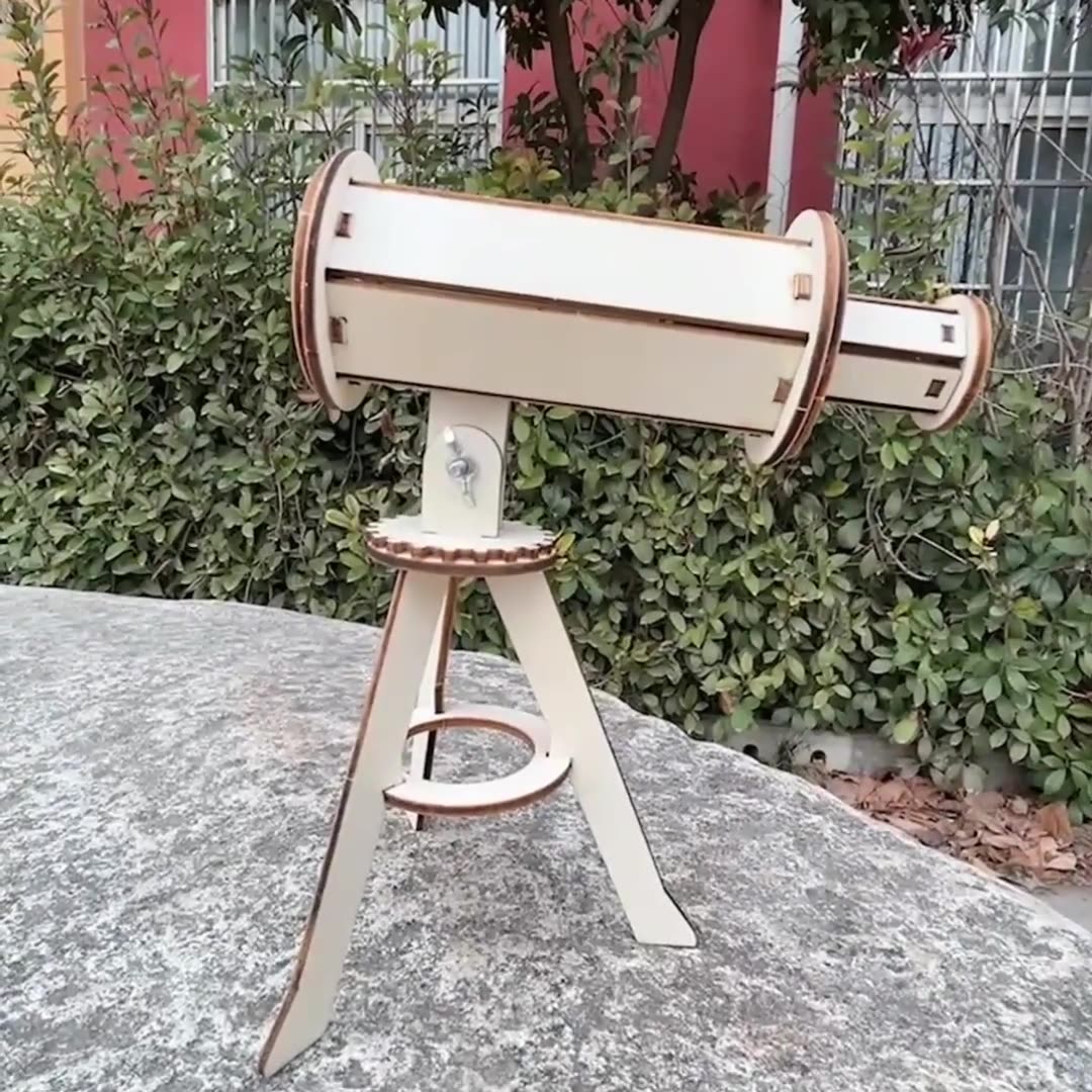 DIY Wooden Astronomical Telescope Kit for Kids | STEM Science Toy with Video Instructions – Ages 5+