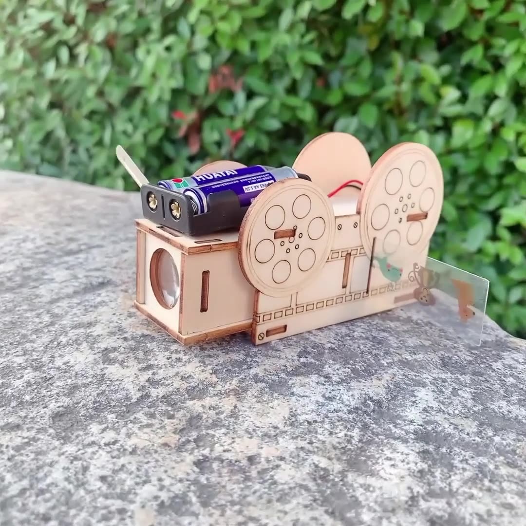 DIY Wooden Slide Projector Kit for Kids | STEM Science Toy with Video Instructions – Ages 5+