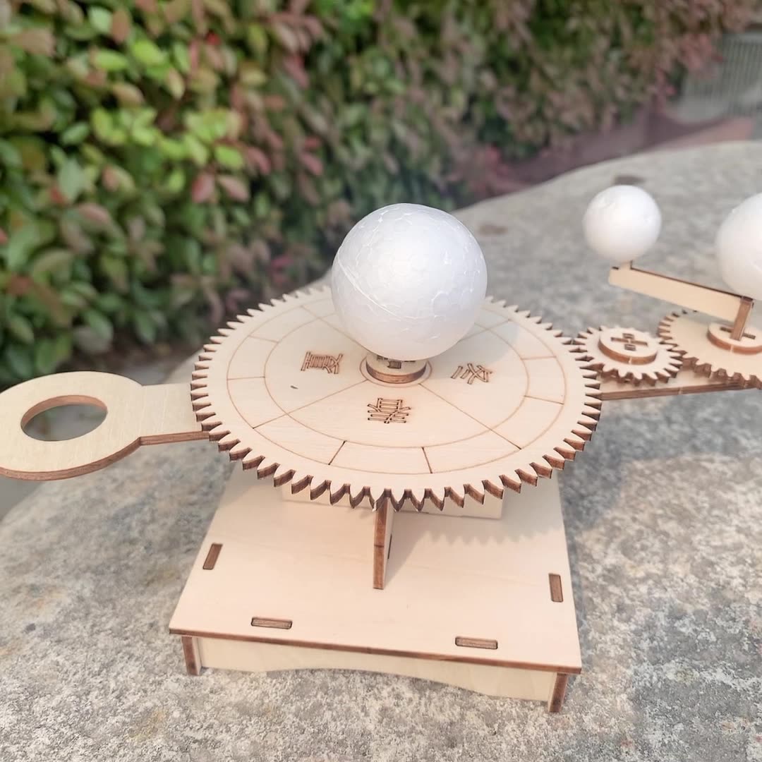 DIY Wooden Orrery Kit for Kids | STEM Science Toy with Video Instructions – Ages 3+