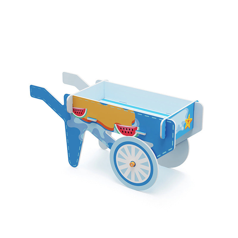 DIY Handcart Kit for Kids - Cardboard STEAM Learning Toy (Ages 3+)