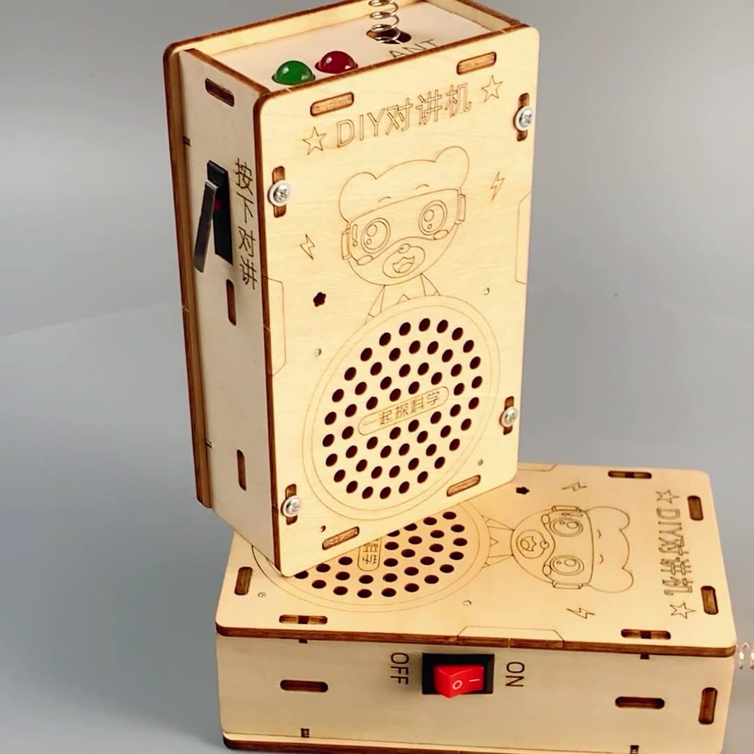 DIY Wooden Walkie Talkie Kit for Kids | STEM Science Toy with Video Instructions – Ages 5+