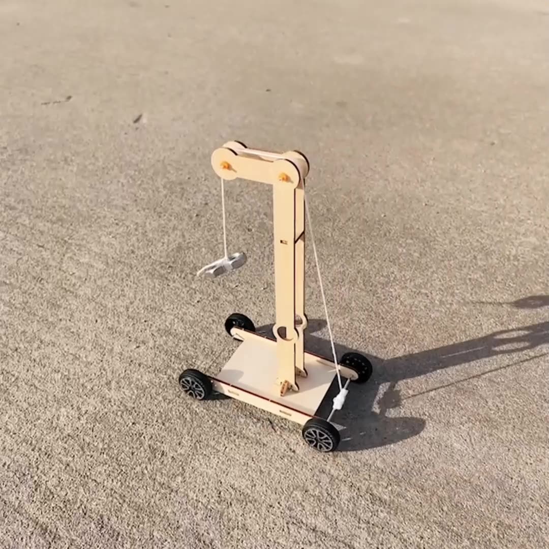 DIY Wooden Gravity-powered Car Kit for Kids | STEM Science Toy with Video Instructions – Ages 3+