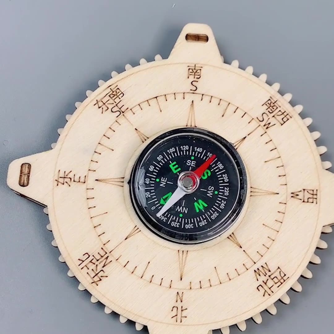 DIY Wooden Compass Kit for Kids | STEM Science Toy with Video Instructions – Ages 3+