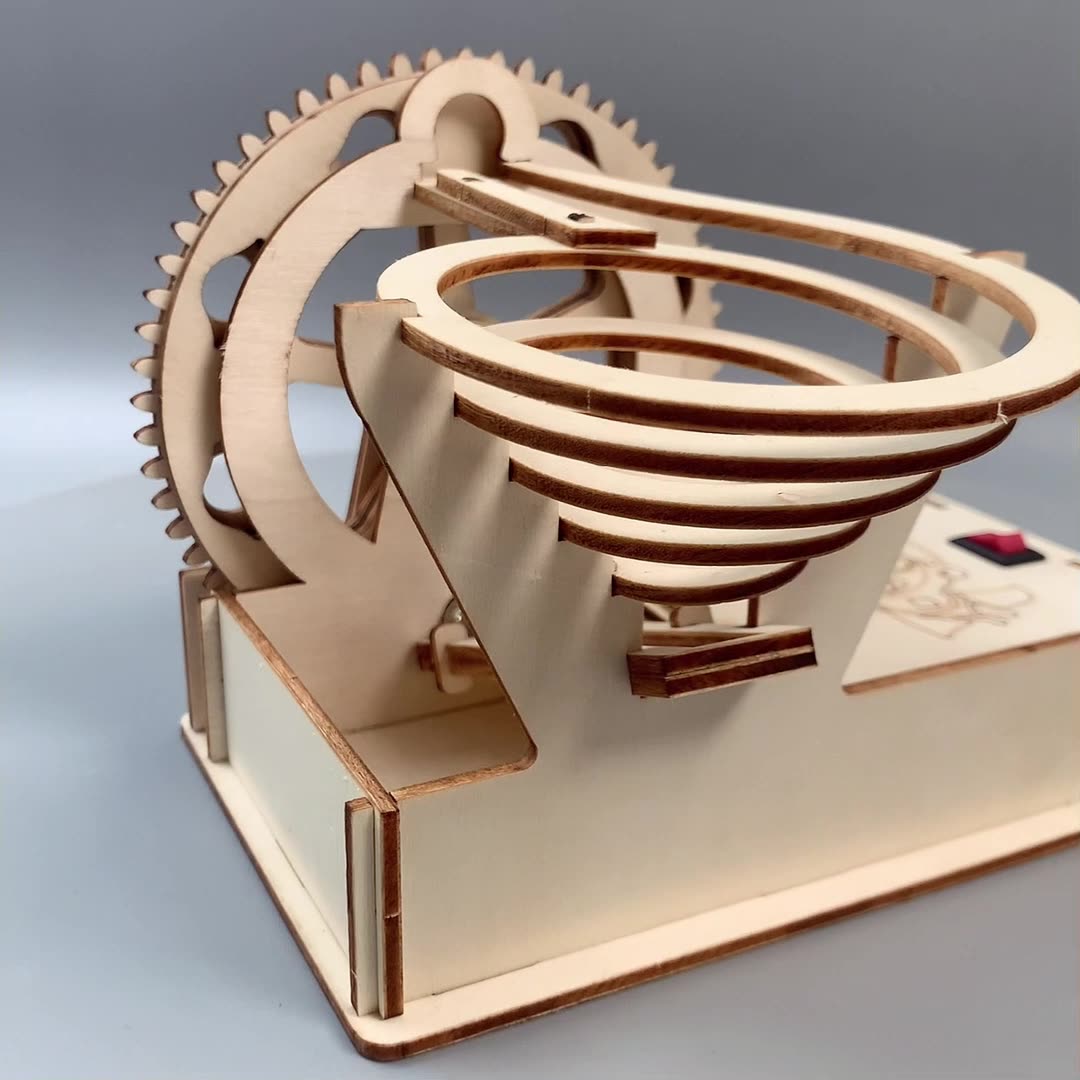 DIY Wooden Steel Ball Slide Kit for Kids | STEM Science Toy with Video Instructions – Ages 5+