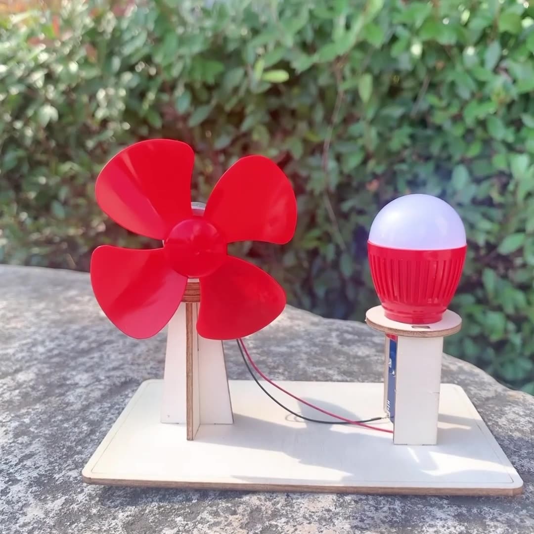 DIY Wooden Wind Turbine Kit for Kids | STEM Science Toy with Video Instructions – Ages 5+