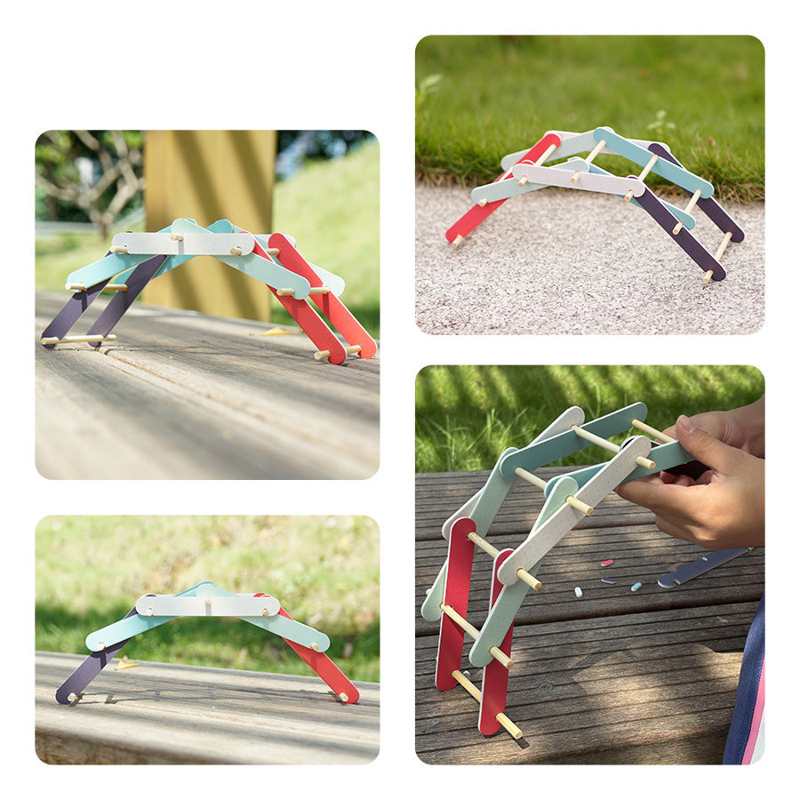 DIY Bailey Bridge Kit for Kids - Cardboard STEAM Learning Toy (Ages 3+)