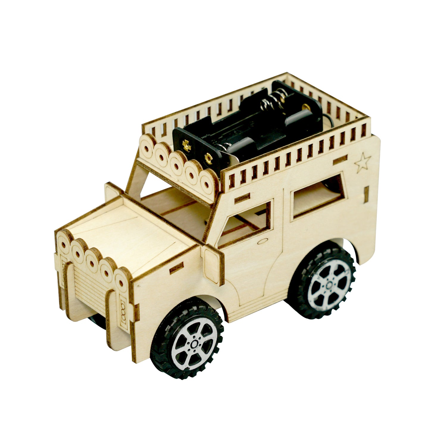 DIY Wooden Jeep Kit for Kids | STEM Science Toy with Video Instructions – Ages 5+
