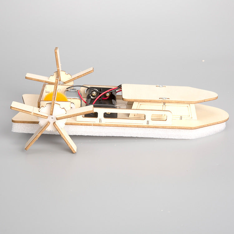 DIY Wooden Paddle Steamer Kit with Educational Benefits – STEM Toy for Kids Age 5+
