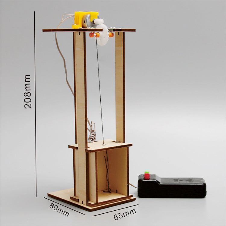 DIY Wooden Elevator Train Kit for Kids | STEM Science Toy with Video Instructions – Ages 5+