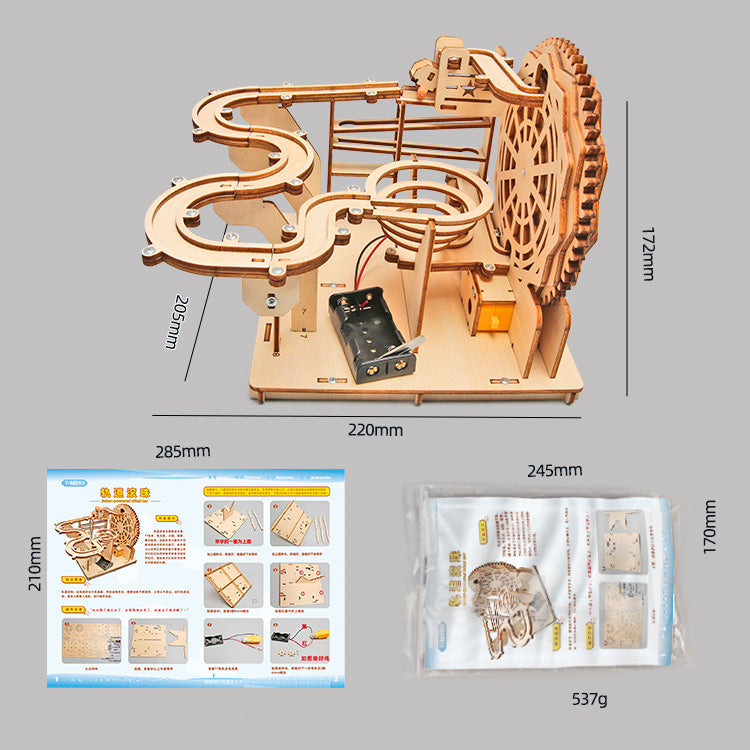 DIY Wooden Ball Track Kit for Kids | STEM Science Toy with Video Instructions – Ages 5+
