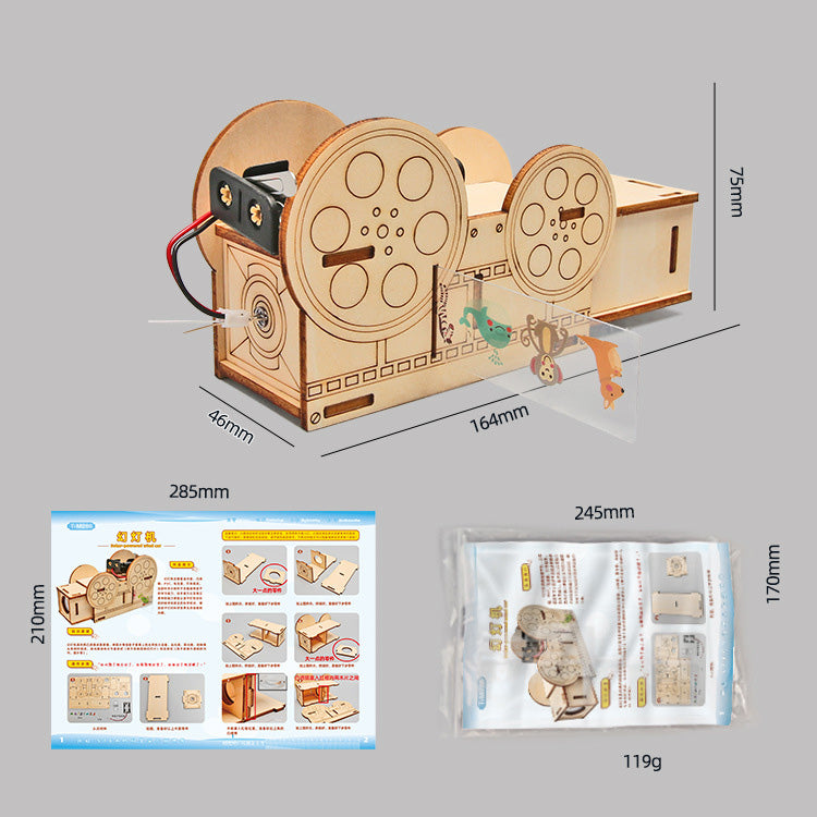 DIY Wooden Slide Projector Kit for Kids | STEM Science Toy with Video Instructions – Ages 5+
