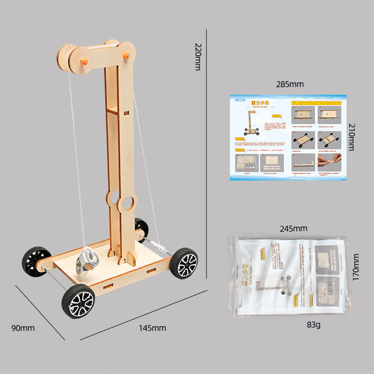 DIY Wooden Gravity-powered Car Kit for Kids | STEM Science Toy with Video Instructions – Ages 3+