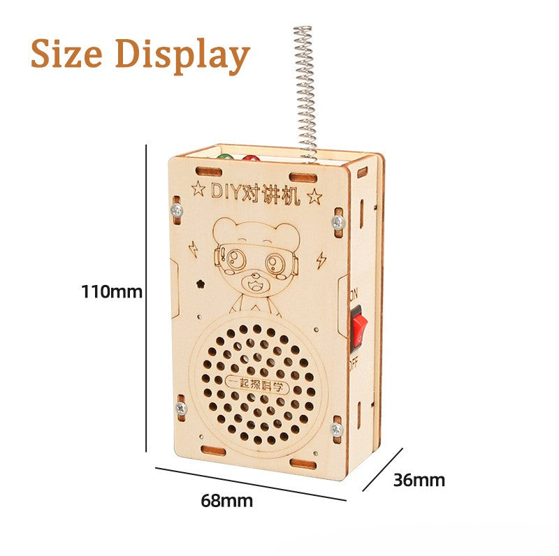 DIY Wooden Walkie Talkie Kit for Kids | STEM Science Toy with Video Instructions – Ages 5+