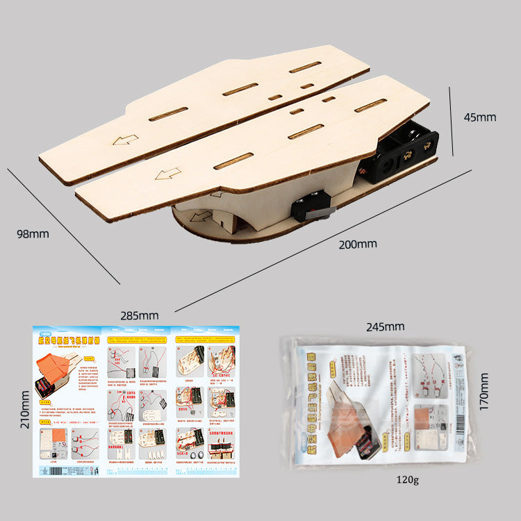 DIY Wooden Paper Airplane Launcher Kit for Kids | STEM Science Toy with Video Instructions – Ages 5+