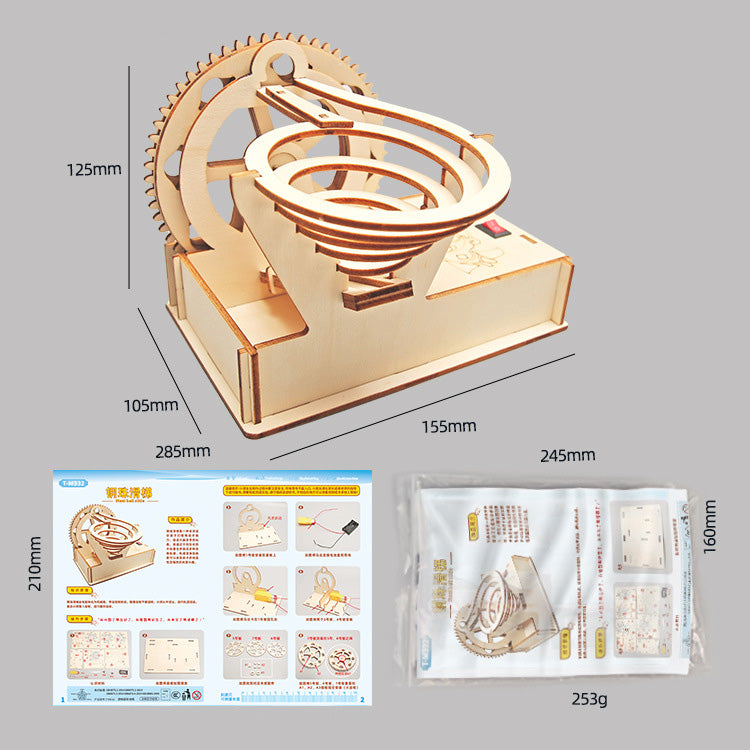 DIY Wooden Steel Ball Slide Kit for Kids | STEM Science Toy with Video Instructions – Ages 5+