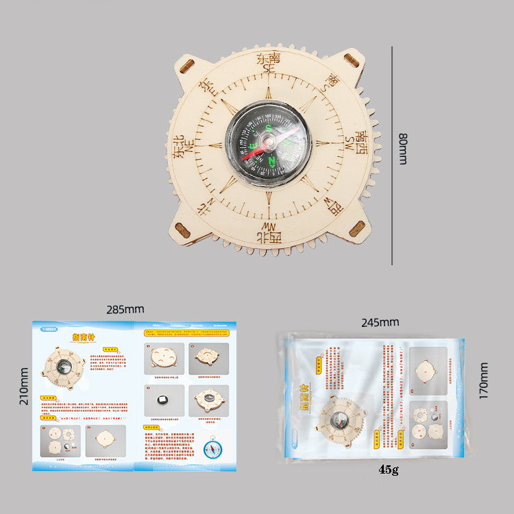 DIY Wooden Compass Kit for Kids | STEM Science Toy with Video Instructions – Ages 3+