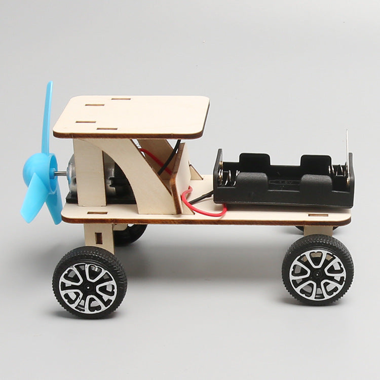 DIY Wooden Wind-powered Car Kit for Kids | STEM Science Toy with Video Instructions – Ages 5+