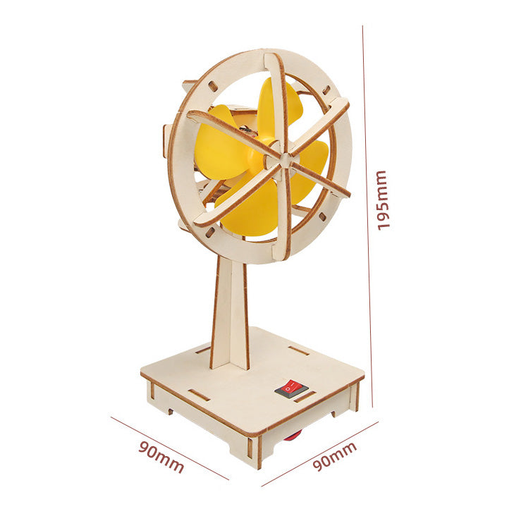 DIY Wooden Oscillating Fan Kit for Kids | STEM Science Toy with Video Instructions – Ages 5+