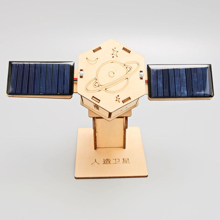 DIY Wooden Satellite Model Kit for Kids | STEM Science Toy with Video Instructions – Ages 5+