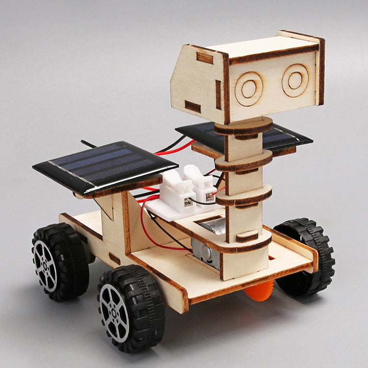 Build your own wooden solar rover! Fun educational science kit for kids.