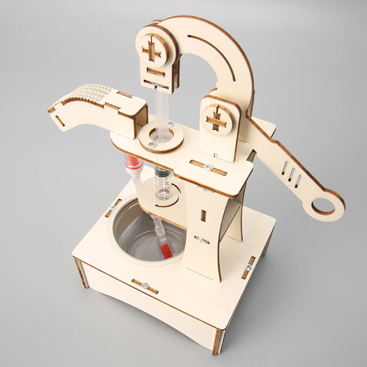 DIY Wooden Hand-operated Water Pump Kit for Kids | STEM Science Toy with Video Instructions – Ages 5+