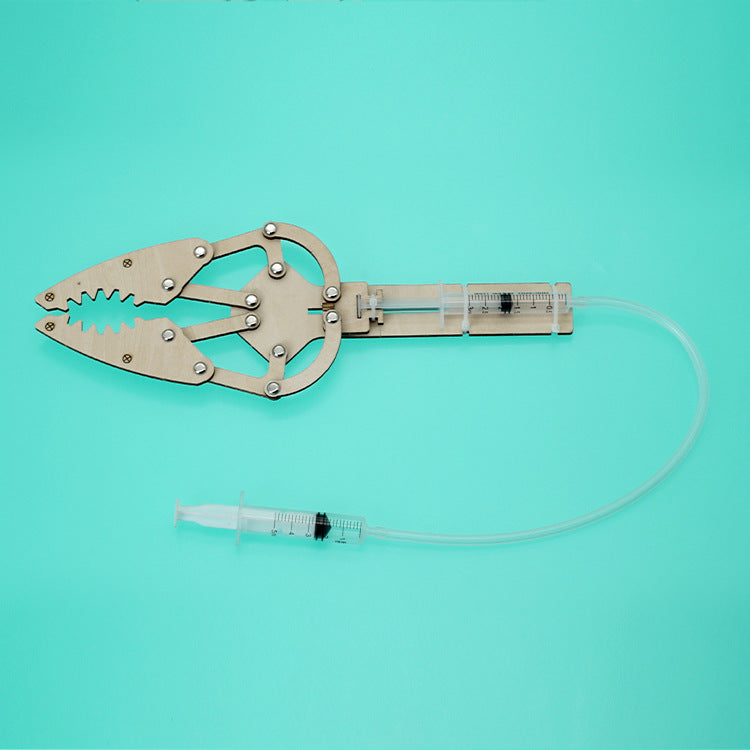 DIY Wooden Hydraulic Manipulator Kit for Kids | STEM Science Toy with Video Instructions – Ages 3+