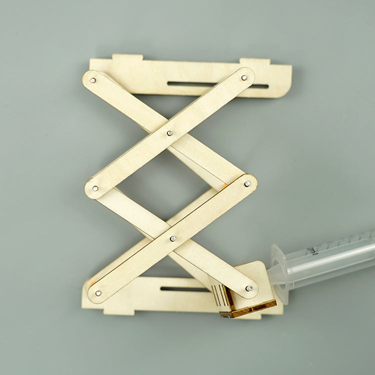 DIY Wooden Hydraulic Lifting Platform Kit for Kids | STEM Science Toy with Video Instructions – Ages 5+