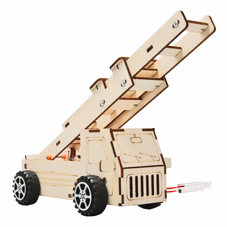 Build Your Own Hydraulic Ladder Fire Truck - Educational DIY Kit