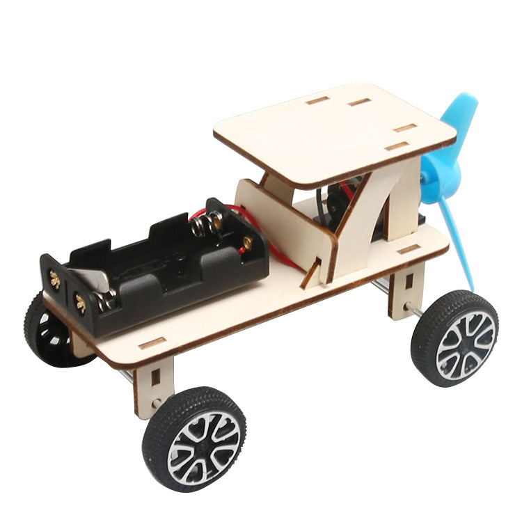DIY Wooden Wind-powered Car Kit for Kids | STEM Science Toy with Video Instructions – Ages 5+
