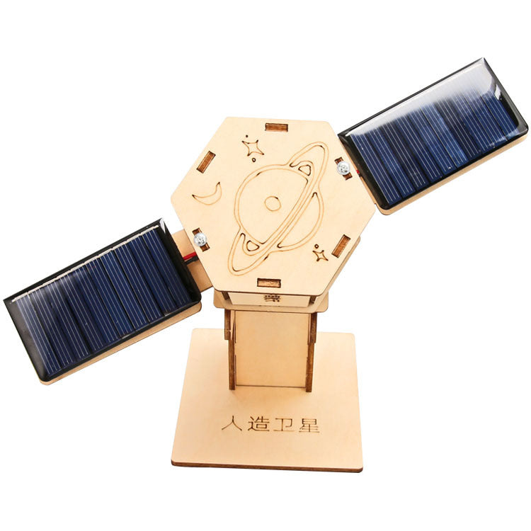 DIY Wooden Satellite Model Kit for Kids | STEM Science Toy with Video Instructions – Ages 5+