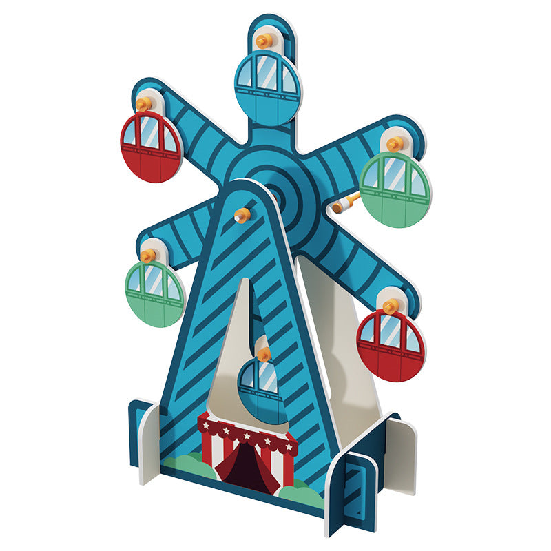 Close-up of Assembled DIY Ferris Wheel - Hands-on Learning