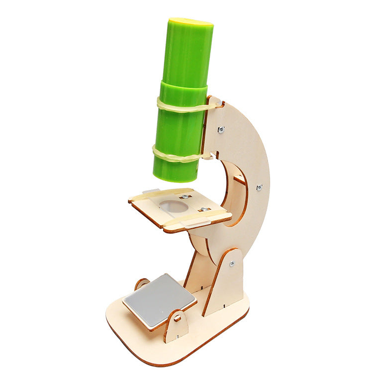 DIY Wooden Microscope Kit for Kids | STEM Science Toy with Video Instructions – Ages 3+