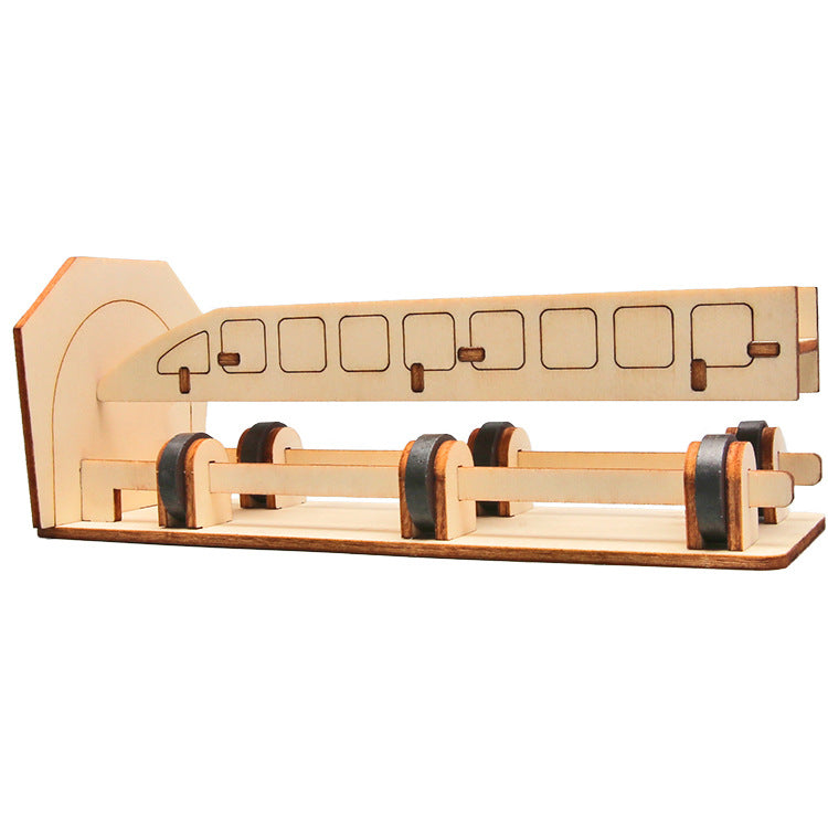 DIY Wooden Maglev Train Kit for Kids | STEM Science Toy with Video Instructions – Ages 5+
