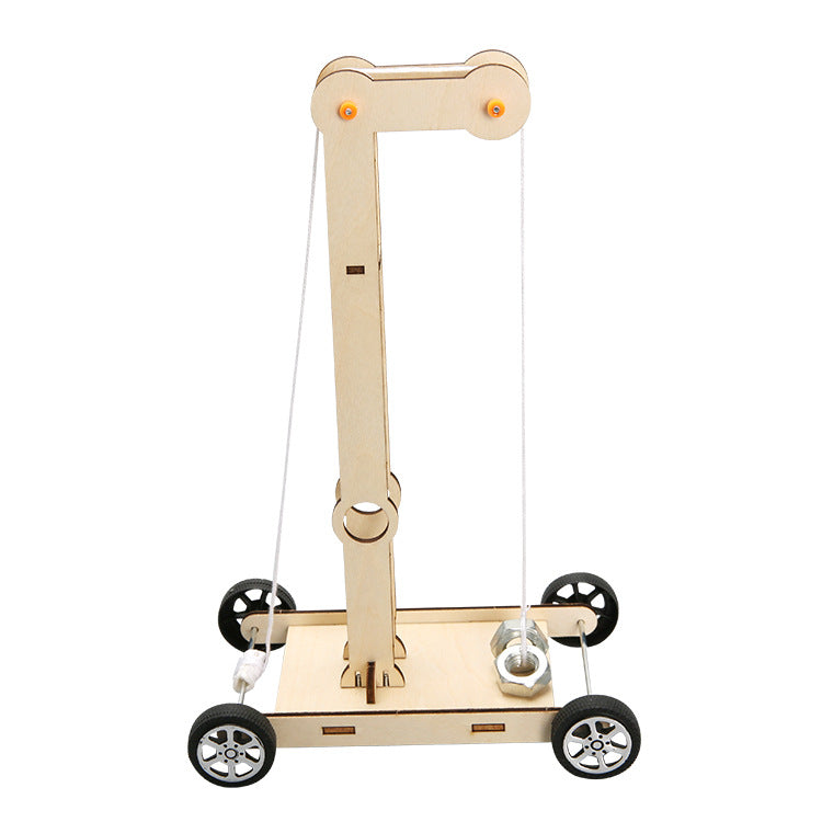 Multiple angles of the assembled DIY Gravity-powered Car Kit.