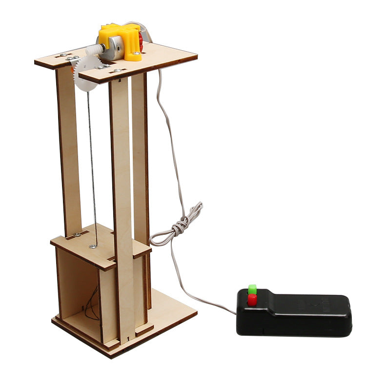 DIY Wooden Elevator Train Kit for Kids | STEM Science Toy with Video Instructions – Ages 5+