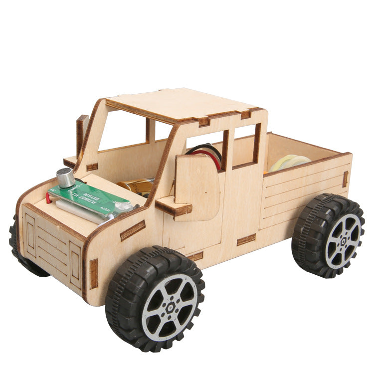 DIY Wooden Sound-controlled Car Kit for Kids | STEM Science Toy with Video Instructions – Ages 5+