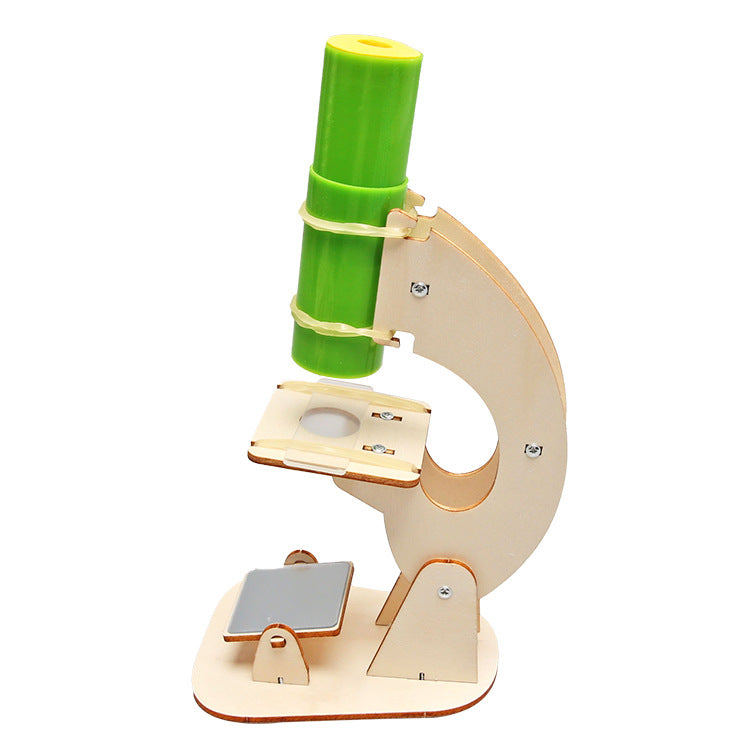 DIY Wooden Microscope Kit for Kids | STEM Science Toy with Video Instructions – Ages 3+