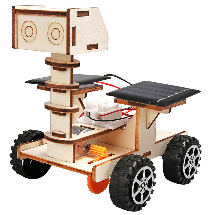 Finished DIY Solar Lunar Rover Model - powered by sunlight, no batteries needed.