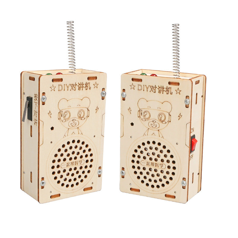 DIY Wooden Walkie Talkie Kit for Kids | STEM Science Toy with Video Instructions – Ages 5+