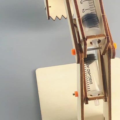 DIY Wooden Hydraulic Excavator Kit for Kids | STEM Science Toy with Video Instructions – Ages 5+