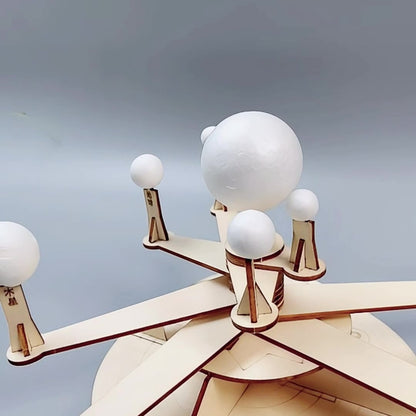 DIY Wooden Orrery Solar System Kit for Kids | STEM Science Toy with Video Instructions – Ages 5+