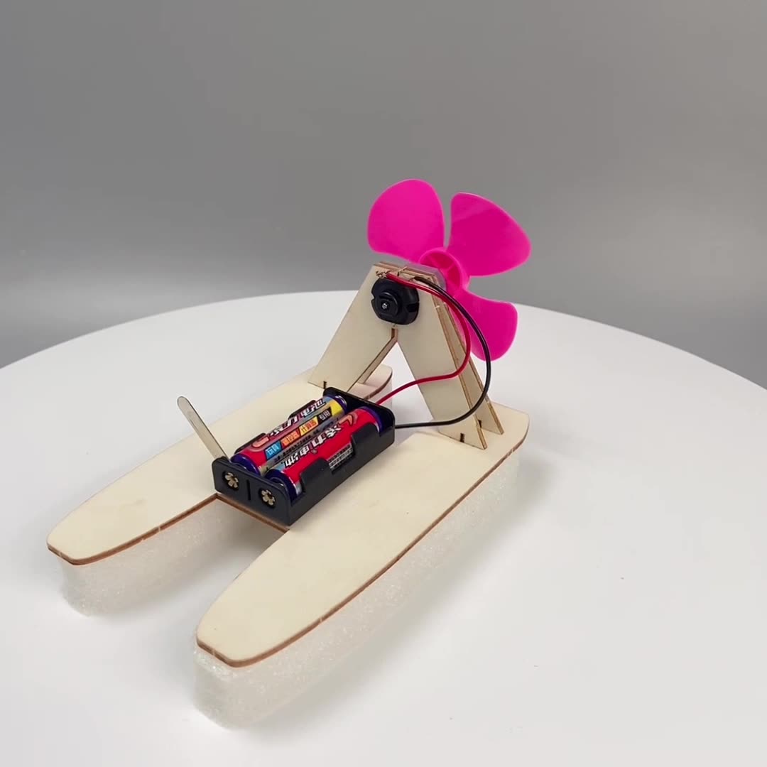 Top-down view of the assembled DIY Hovercraft, highlighting its design.