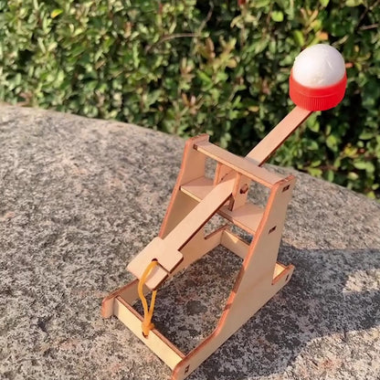 DIY Wooden Catapult Kit for Kids | STEM Science Toy with Video Instructions – Ages 5+