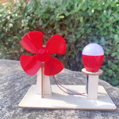 DIY Wooden Wind Turbine Kit for Kids | STEM Science Toy with Video Instructions – Ages 5+