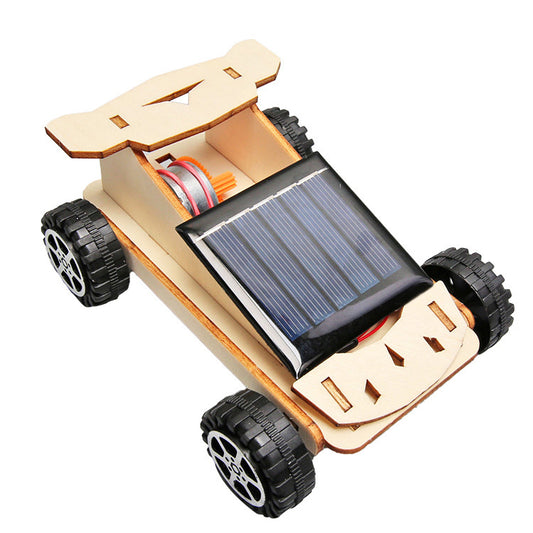 DIY Wooden Solar Car Kit with Educational Benefits – STEM Toy for Kids Age 5+ Powered by Solar Energy