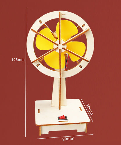DIY Wooden Oscillating Fan Kit for Kids | STEM Science Toy with Video Instructions – Ages 5+