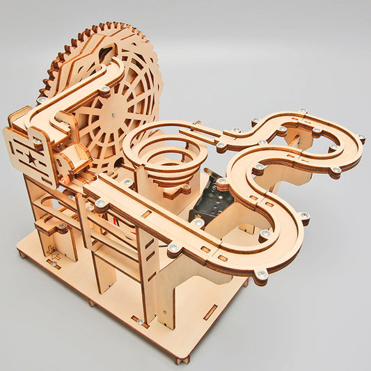 Engaging DIY Ball Track Kit for kids: Build your own wooden marble run and explore physics.