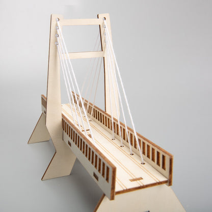 DIY Wooden Cable-stayed Wall Kit for Kids | STEM Science Toy with Video Instructions – Ages 3+