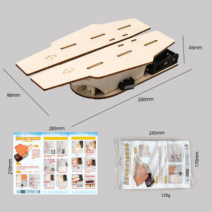 DIY Wooden Paper Airplane Launcher Kit for Kids | STEM Science Toy with Video Instructions – Ages 5+
