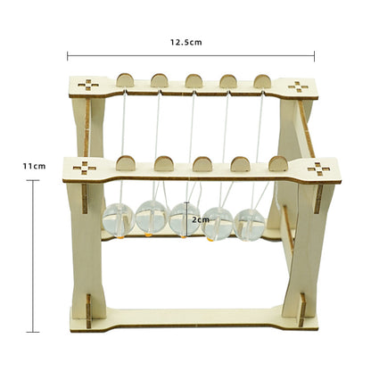 DIY Wooden Newton's Cradle Kit for Kids | STEM Science Toy with Video Instructions – Ages 3+